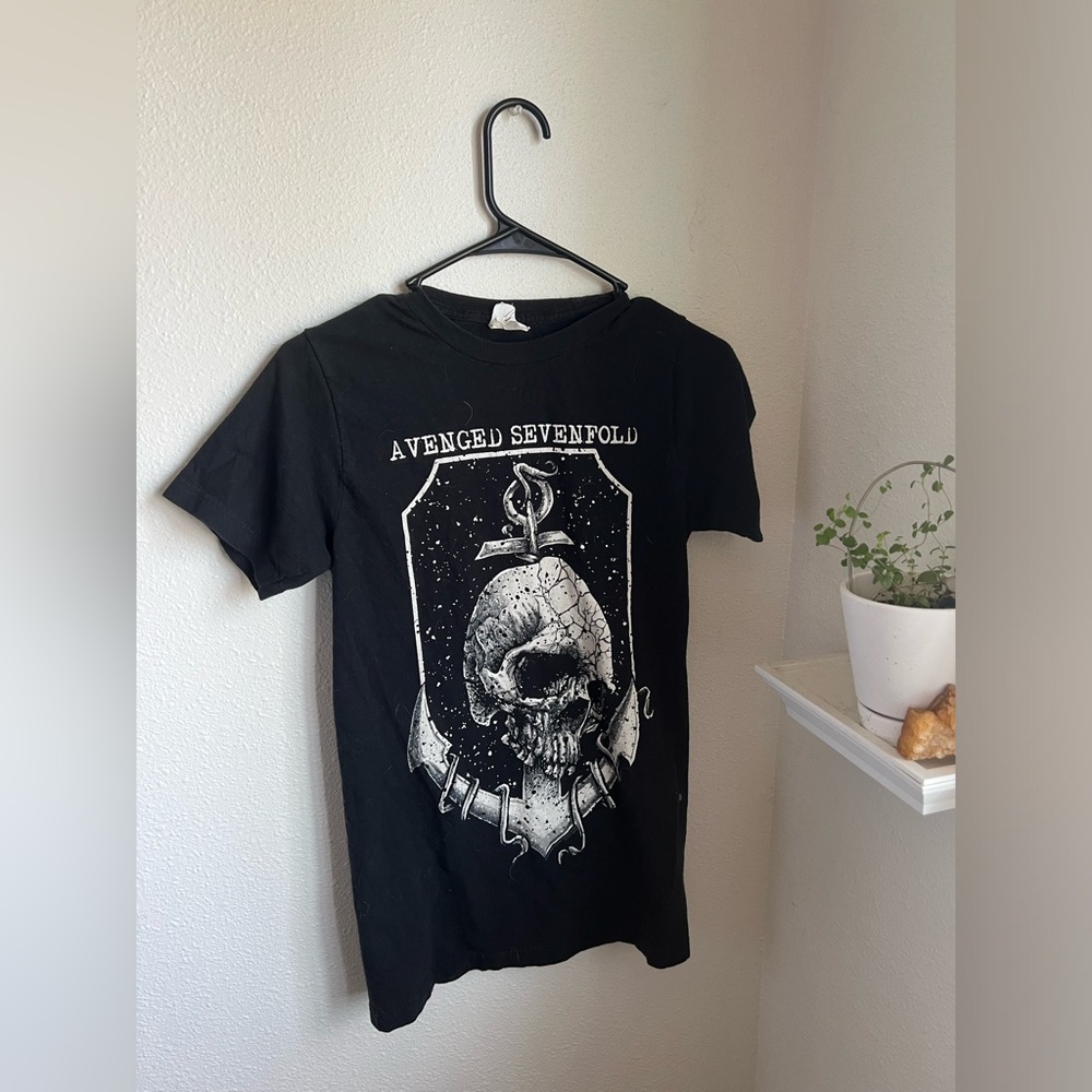avenged sevenfold band t-shirt women’s graphic tee heavy metal rock music a7x